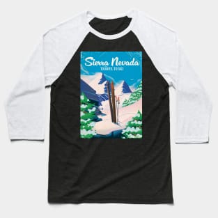 Sierra Nevada Ski poster Baseball T-Shirt